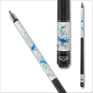 Athena ATH46 Cue – Dragonfly & Whimsy Design | 12.5mm Tip, Piloted 5/16x18 Joint, Extension Included