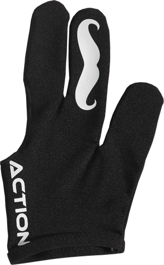 Action Mustache BGLAC02 Left-Handed Bridge Hand Glove – One Size Fits Most, Billiard Cue Glove