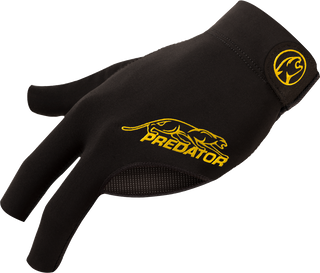 Predator BGLPY Second Skin Glove - Left Hand Bridge Glove for Pool & Billiards | Yellow/Black | Closed Finger & Closed Thumb Options | XS, S/M, L/XL, XXL
