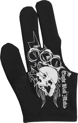 Eight Ball Mafia Billiard Glove – Bridge Hand Right | Brass Knuckles & Cherry Skulls