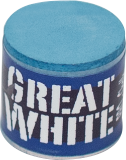 Great White Thresher Billiard Chalk – 2 Piece Set – Blue Pool Cue Chalk with Magnetic Pads & Storage Tube