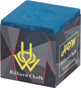 HOW Billiard Chalk – 2 Piece Set – Square Pool Cue Chalk with Metal Holder (Blue or Green)