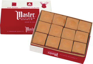 Master Pool Cue Chalk – Professional Billiard Chalk – 12pc or 144pc Bulk Box – Multiple Colors – Made in USA – Reliable Grip & Reduced Miscues