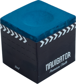 Navigator CHNAV Billiard Cue Chalk - Single Piece | Professional Pool Chalk for Precision, Grip & Control | Made in Japan - Blue