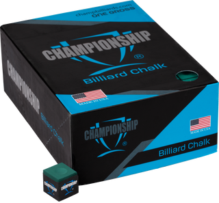 “Championship CHS144 Chalk - 144pc Pool & Billiard Chalk, Smooth & Durable Grip, Bulk Blue & Green Options”