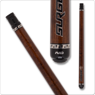 Cuetec AVID CT335 Surge Jump Cue – 14mm Power+ Phenolic Tip – Brown Stain – No Wrap – Pro Taper AVID Shaft
