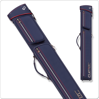 Cuetec Proline CTCP24 Hard Cue Case – Navy, 2 Butts & 4 Shafts with Hidden Phone Pocket