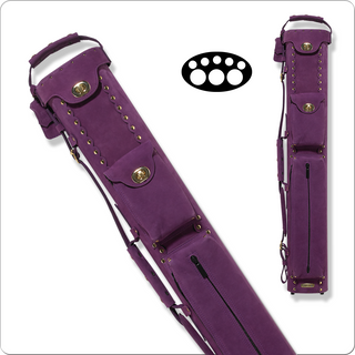Instroke ISL35 Ladies Cue Case – Purple | 3 Butts & 5 Shafts | Elegant Leather Hard Case with Clasps