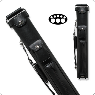 Instroke ISPR35 Premier Cue Case – Black | 3 Butts & 5 Shafts | Durable Vinyl Hard Pool Cue Case with Clasps