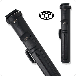 Instroke ISPR37 Premier Cue Case – Black | 3 Butts & 7 Shafts | Durable Vinyl Hard Pool Cue Case with Clasps