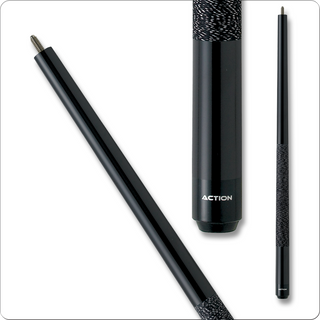 Action Junior Pool Cue – Black Stained Maple Billiard Cue with Nylon Wrap | 48" & 52" Kids & Youth Pool Stick | Hard Rock Maple with Fiber Ferrule