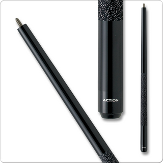 Action Junior Pool Cue – Black Stained Maple Billiard Cue with Nylon Wrap | 48" & 52" Kids & Youth Pool Stick | Hard Rock Maple with Fiber Ferrule