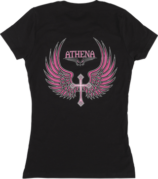 Athena TSATH02 Women’s T-Shirt – Pink Wings Graphic Tee