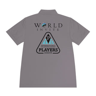 Men's White Sport Polo Shirt — Small 'Players' Triangle Logo Chest