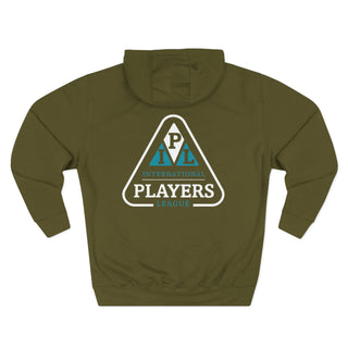 International League Three-Panel Fleece Hoodie, Cozy Sweatshirt, Casual Wear, Gift for Sports Lovers, Everyday Comfort