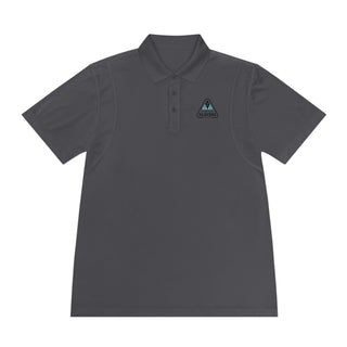 Men's White Sport Polo Shirt — Small 'Players' Triangle Logo Chest
