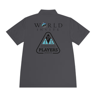 Men's White Sport Polo Shirt — Small 'Players' Triangle Logo Chest