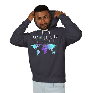 World Invite Hoodie - Unisex Lightweight Sweatshirt for Travelers, Adventure Seekers, Global Citizens, Gift Ideas