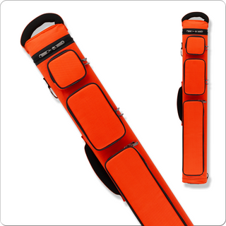 Action ACB24 Backpack Hard Pool Cue Case – 2x4 Capacity (Holds 2 Butts & 4 Shafts), Heavy-Duty Oval Case with 3 Pockets & Backpack Straps – Multiple Colors