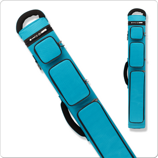 Action ACB24 Backpack Hard Pool Cue Case – 2x4 Capacity (Holds 2 Butts & 4 Shafts), Heavy-Duty Oval Case with 3 Pockets & Backpack Straps – Multiple Colors