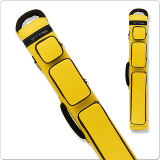 Action ACB24 Backpack Hard Pool Cue Case – 2x4 Capacity (Holds 2 Butts & 4 Shafts), Heavy-Duty Oval Case with 3 Pockets & Backpack Straps – Multiple Colors