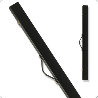 Action ACBX01 1x1 Box Cue Case – Hard Square Vinyl Case for 1 Butt & 1 Shaft, Black Protective Pool Cue Box with Clasp Closure