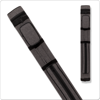 Action ACPC22 2x2 Hard Cue Case – Holds 2 Butts & 2 Shafts, Nylon Oval Tube with Dual Pockets & Zipper Closure (Multiple Colors)