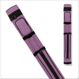 Action ACPC22 2x2 Hard Cue Case – Holds 2 Butts & 2 Shafts, Nylon Oval Tube with Dual Pockets & Zipper Closure (Multiple Colors)
