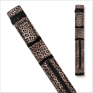 Action Print ACPS22 2x2 Hard Cue Case – Holds 2 Butts & 2 Shafts, Hard Oval Vinyl with Zipper, Multiple Colors Available