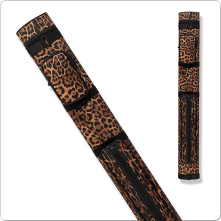 Action Print ACPS22 2x2 Hard Cue Case – Holds 2 Butts & 2 Shafts, Hard Oval Vinyl with Zipper, Multiple Colors Available