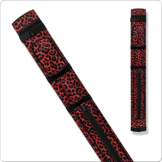 Action Print ACPS22 2x2 Hard Cue Case – Holds 2 Butts & 2 Shafts, Hard Oval Vinyl with Zipper, Multiple Colors Available