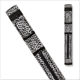 Action Print ACPS22 2x2 Hard Cue Case – Holds 2 Butts & 2 Shafts, Hard Oval Vinyl with Zipper, Multiple Colors Available