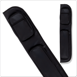 Action Junior ACSCJR Soft Cue Case – Fits 1 Butt & 1 Shaft, Soft Vinyl, Black, Zipper Closure, Adjustable Strap, Fits Junior Cues Up to 48"