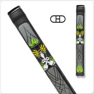 Action ACX22 2x2 Hard Cue Case – Durable Vinyl Billiard Case with Dual Pockets & Shoulder Strap – Holds 2 Butts / 2 Shafts – Multiple Designs Available