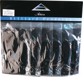 Action BGLAC12 Left-Handed Bridge Hand Gloves – One Size Fits Most, Pack of 12, Billiard Cue Gloves