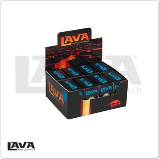 Lava Billiard Chalk – Premium Pool Cue Chalk – Available in 2pc or Display Box (16 x 2pc) – Rust & Blue Colors – Long Lasting Grip & Reduced Miscues