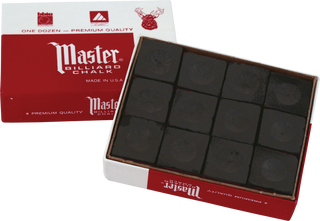 Master Pool Cue Chalk – Professional Billiard Chalk – 12pc or 144pc Bulk Box – Multiple Colors – Made in USA – Reliable Grip & Reduced Miscues