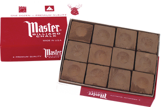 Master Pool Cue Chalk – Professional Billiard Chalk – 12pc or 144pc Bulk Box – Multiple Colors – Made in USA – Reliable Grip & Reduced Miscues
