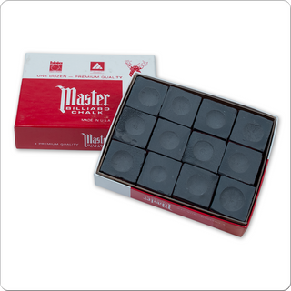 Master Pool Cue Chalk – Professional Billiard Chalk – 12pc or 144pc Bulk Box – Multiple Colors – Made in USA – Reliable Grip & Reduced Miscues