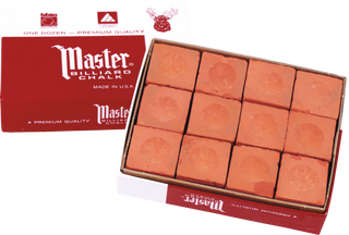 Master Pool Cue Chalk – Professional Billiard Chalk – 12pc or 144pc Bulk Box – Multiple Colors – Made in USA – Reliable Grip & Reduced Miscues