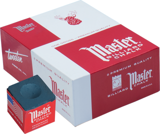 Master Pool Cue Chalk – Professional Billiard Chalk – 12pc or 144pc Bulk Box – Multiple Colors – Made in USA – Reliable Grip & Reduced Miscues