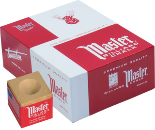 Master Pool Cue Chalk – Professional Billiard Chalk – 12pc or 144pc Bulk Box – Multiple Colors – Made in USA – Reliable Grip & Reduced Miscues