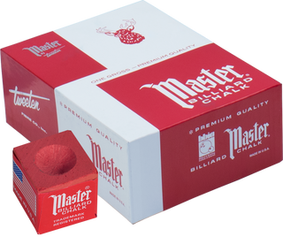 Master Pool Cue Chalk – Professional Billiard Chalk – 12pc or 144pc Bulk Box – Multiple Colors – Made in USA – Reliable Grip & Reduced Miscues