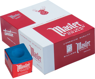 Master Pool Cue Chalk – Professional Billiard Chalk – 12pc or 144pc Bulk Box – Multiple Colors – Made in USA – Reliable Grip & Reduced Miscues