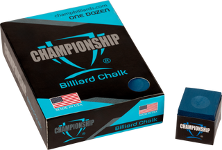 “Championship CHS12 Chalk - 12pc Pool & Billiard Chalk, Multi-Color Options, Smooth & Long-Lasting Grip”