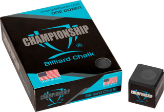 “Championship CHS12 Chalk - 12pc Pool & Billiard Chalk, Multi-Color Options, Smooth & Long-Lasting Grip”