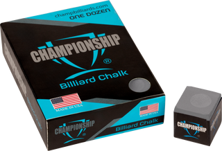 “Championship CHS12 Chalk - 12pc Pool & Billiard Chalk, Multi-Color Options, Smooth & Long-Lasting Grip”