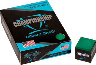 “Championship CHS12 Chalk - 12pc Pool & Billiard Chalk, Multi-Color Options, Smooth & Long-Lasting Grip”