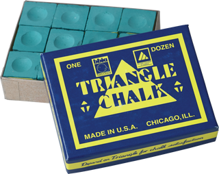“Triangle CHT12 Chalk - 12pc Pool & Billiard Chalk, Durable & Smooth Grip, Multiple Colors”