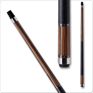 Cuetec CT104LTW Truewood Carbon Fiber Cue – Leather Wrap, 12.5mm Tiger Sniper Tip, Ebony Veneer